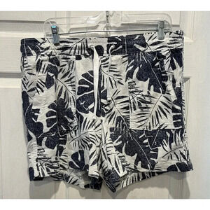 Nautica‎ Linen Blend Blue Outdoors Casual Comfort Everyday Ladies Shorts Large